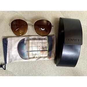 OLIVER PEOPLES BLONDELL COLLECTION Gold Titanium Brown Beige Sunglass 1102ST